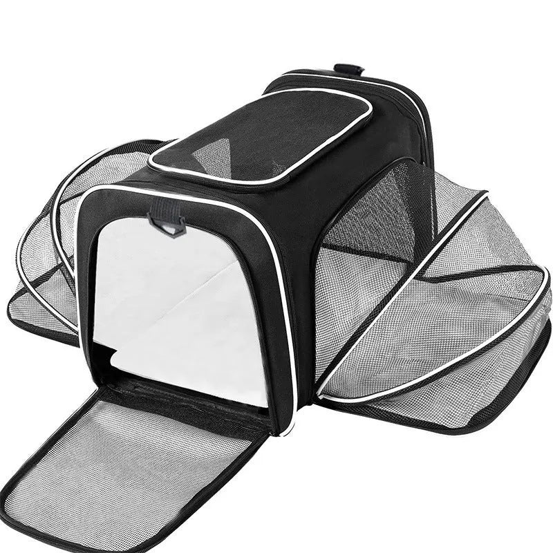Cat transport bag in solid colour with 600D cation material construction