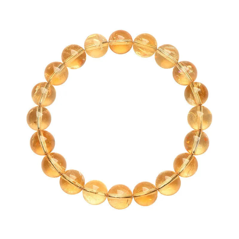 Natural yellow citrine bracelet with geometric beads in various size options from 4mm to 20.8mm diameters