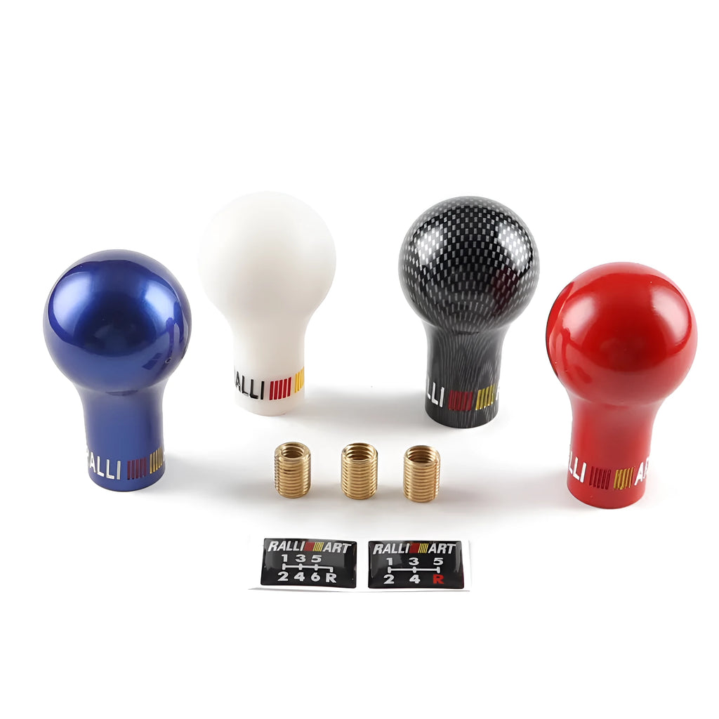 Black engineering plastic manual gear shift knob with sphere diameter 4.5cm and height 8cm, suitable for Mitsubishi Southeast series