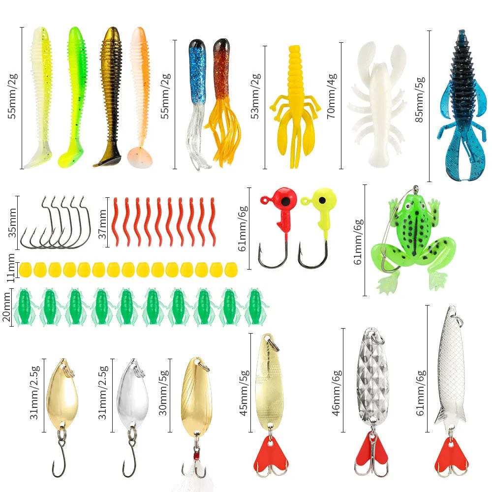 24-piece metal fishing lure blind box set in 01 style colour for bog fishing