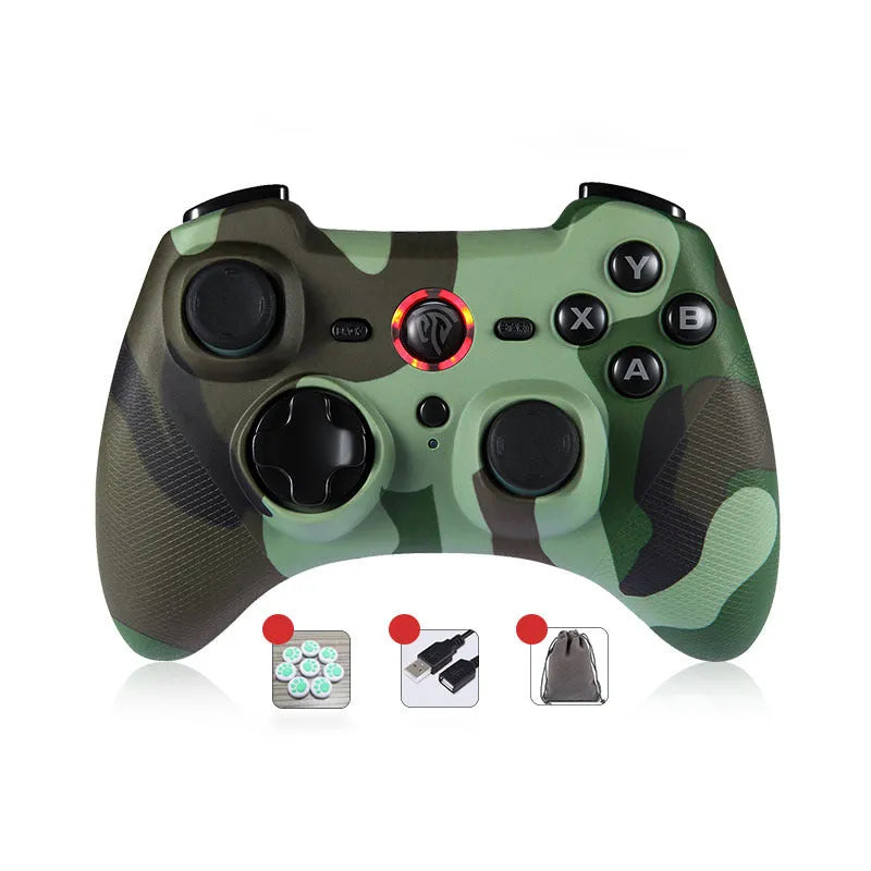 PC dual mode wireless game controller with ABS body and 360° rocker