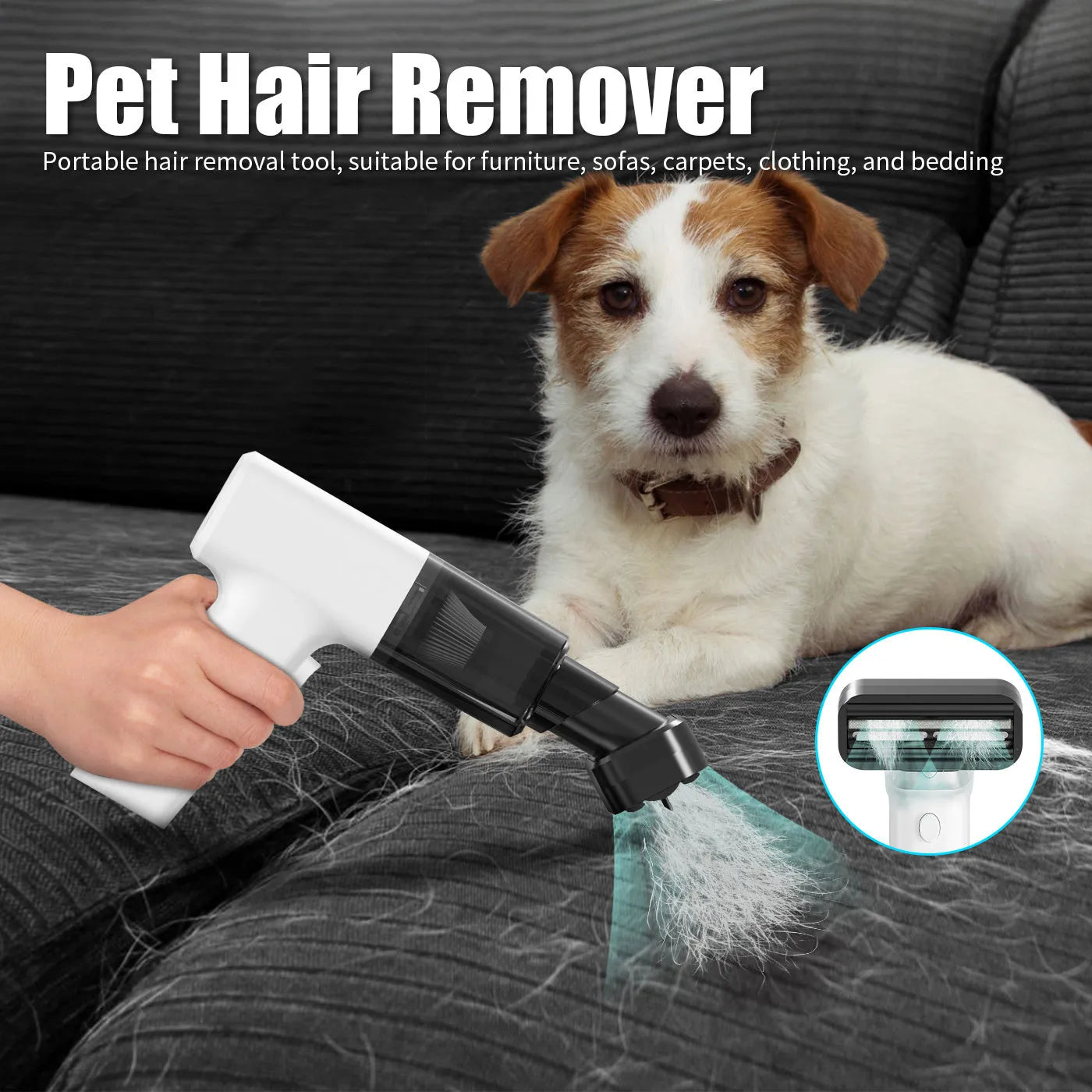 White plastic USB rechargeable handheld dust collector vacuum cleaner for keyboard and desktop cleaning