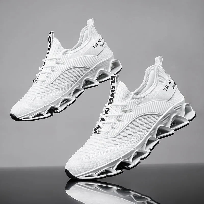 Blade Sports mesh casual running shoes in solid colour with rubber IP TPU sole