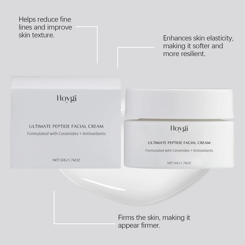 Deep Nourishing Moisturizing Facial Cream 50g jar with ceramide NP and peptide complex on a clean surface