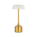 Retro bronze metal table lamp with trichromatic light and electrodeless dimming on desk