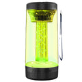 Black portable Bluetooth speaker with LED light and FM radio, 190x85x85mm, IPx3 waterproof