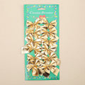 Christmas tree decorative bows in red, gold, silver, and red gold colours, 5 cm polyester ribbon ornaments