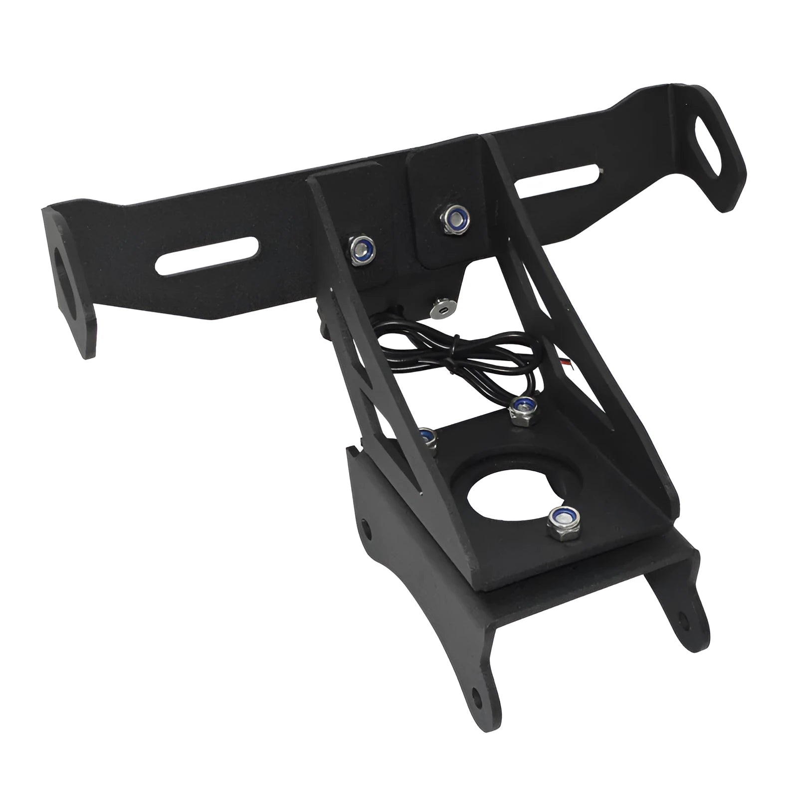 Black aluminium alloy Honda motorcycle rear license plate holder with short tail design