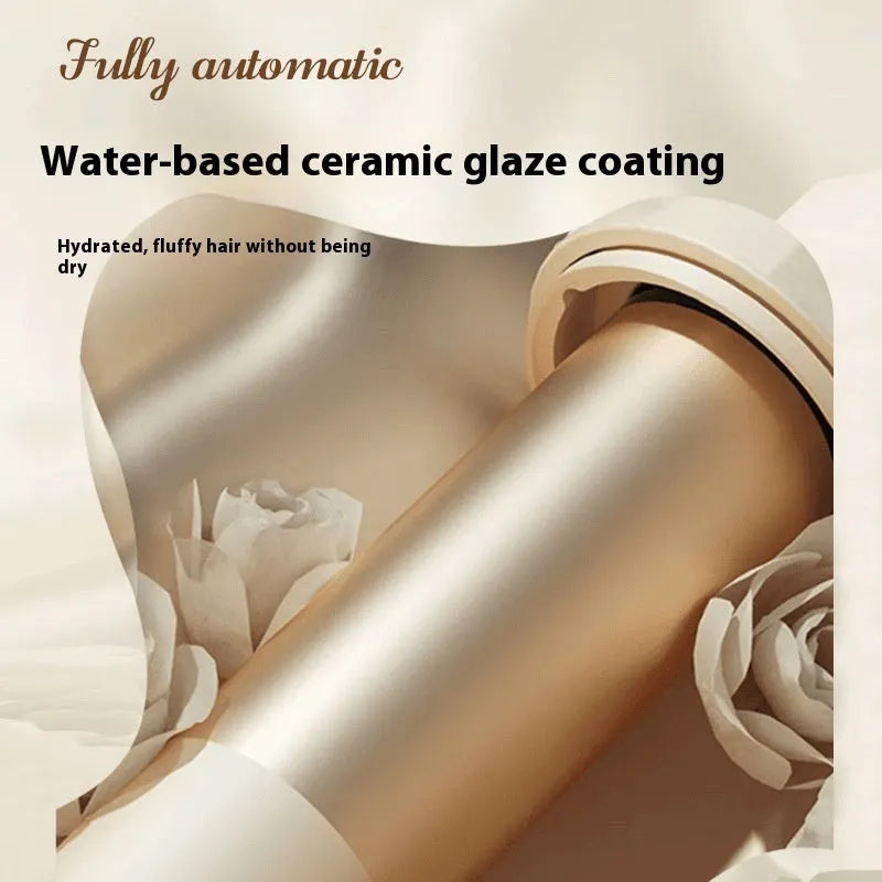 Automatic hair curler with 32mm barrel in white colour with AC power cable