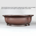 Handmade Chinese antique crabapple shaped purple clay flowerpot measuring 74x61x23cm
