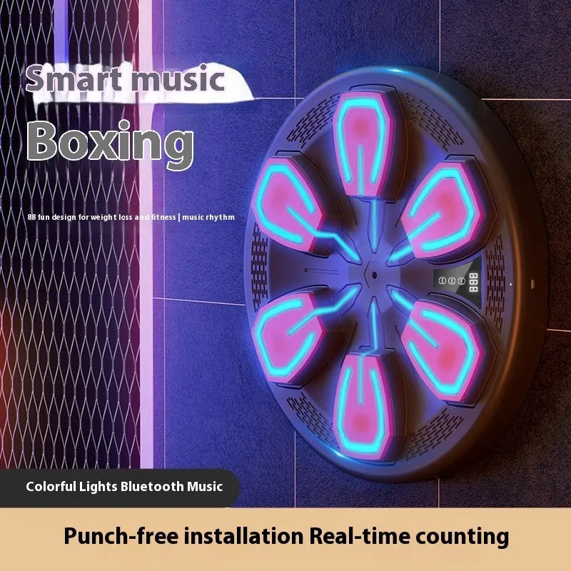 Black music boxing machine wall-mounted electronic target for home response training with USB charger