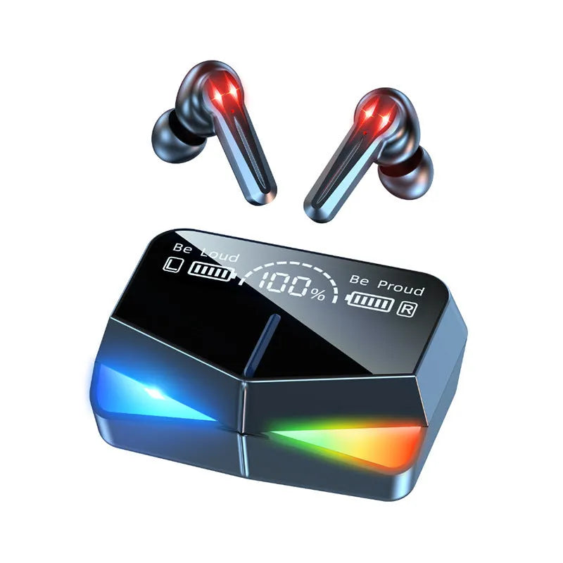 E-sports low-latency gaming Bluetooth headset earplug style with battery display