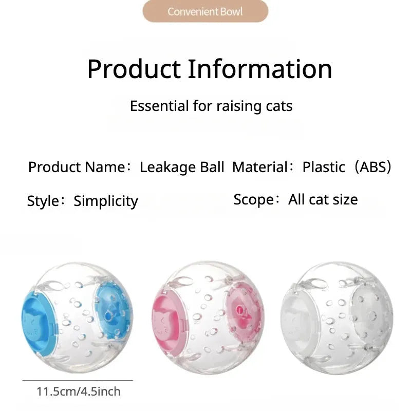11.5cm slow feeding ball for dogs and cats in blue colour on white background