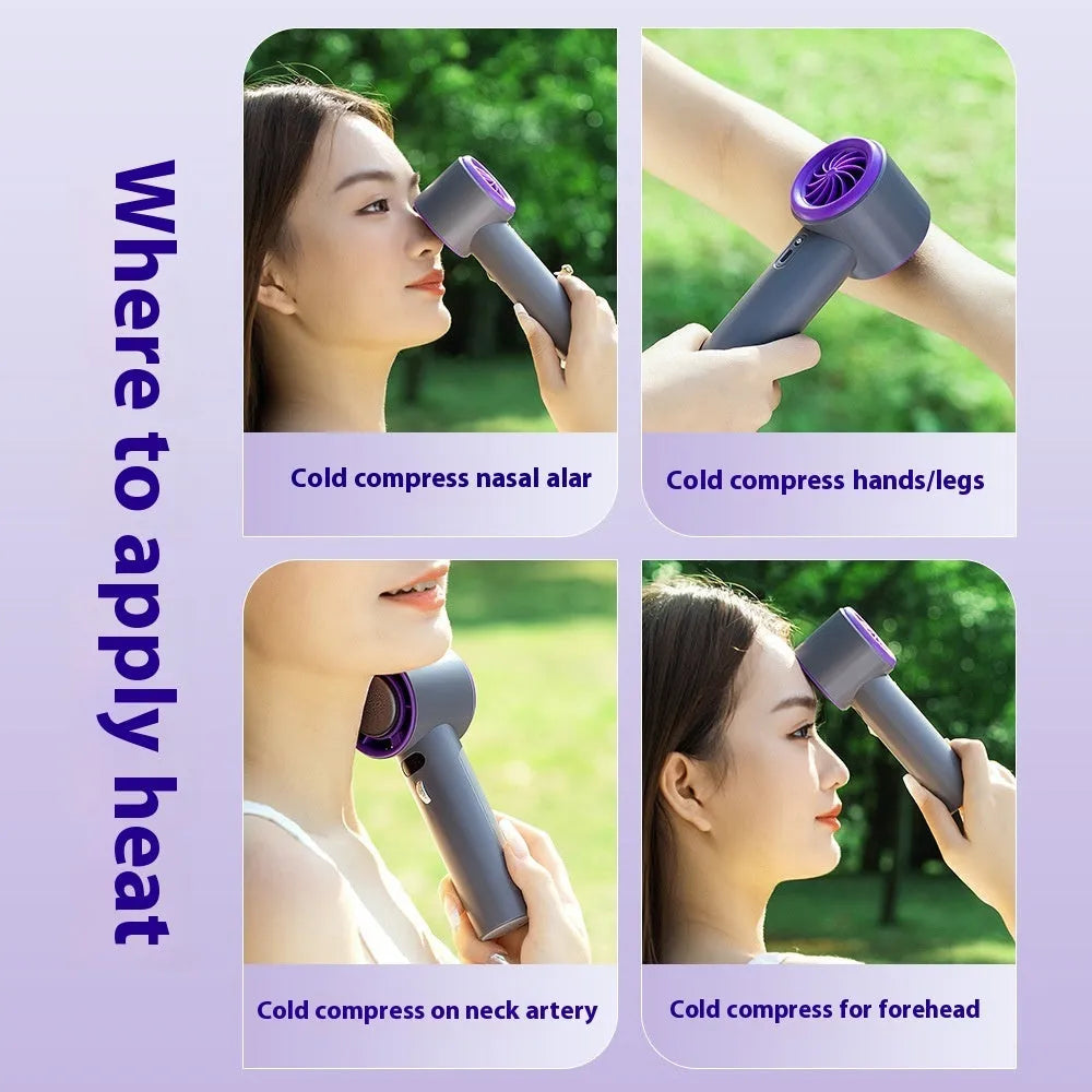 Portable handheld turbo fan with semiconductor refrigeration 3000mAh battery adjustable speed mini personal fan