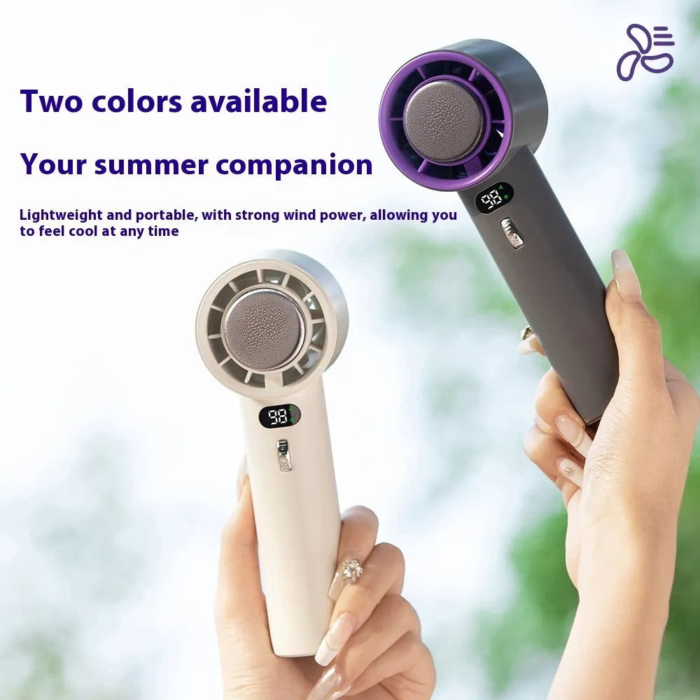 Portable handheld turbo fan with semiconductor refrigeration 3000mAh battery adjustable speed mini personal fan