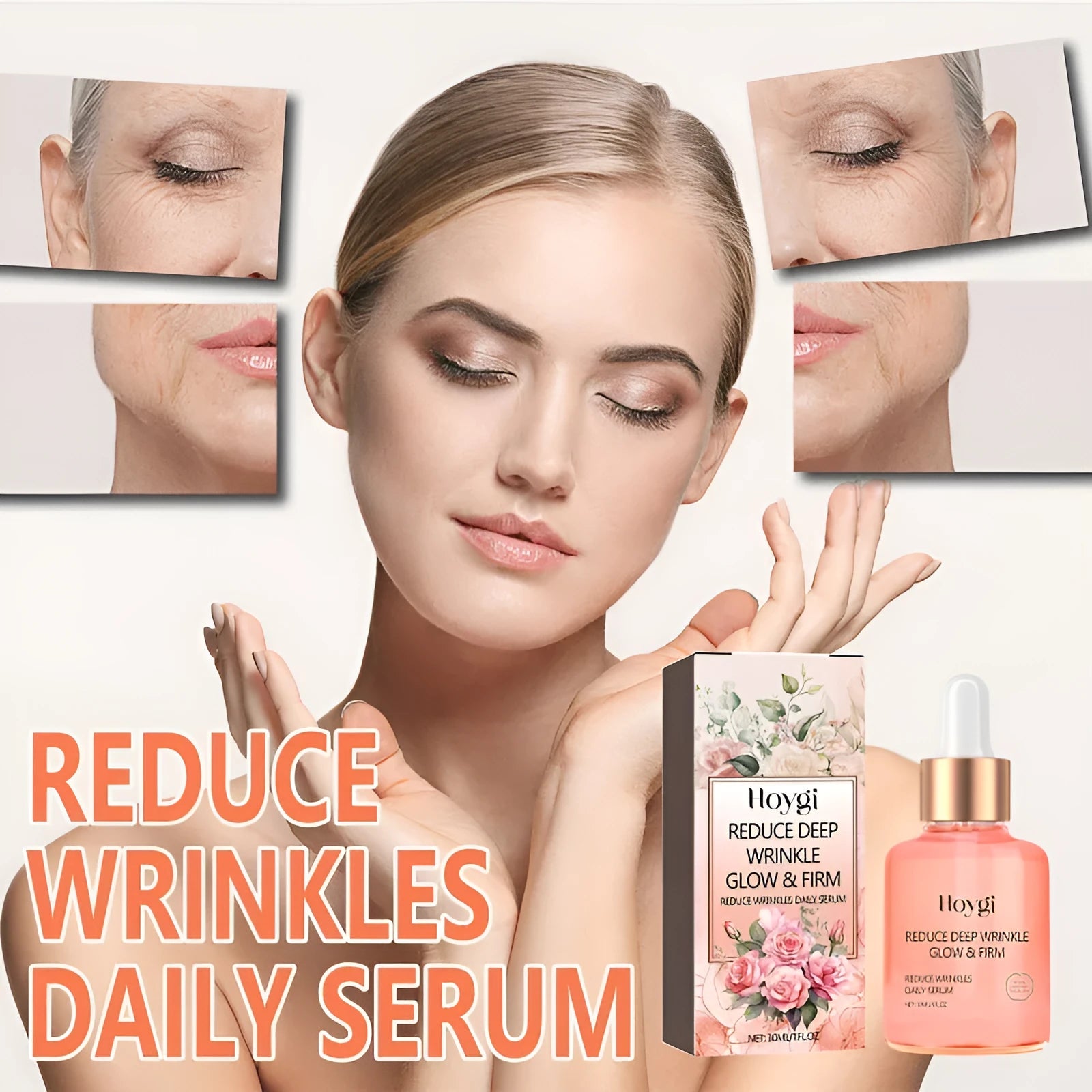 30ml bottle of rose essential oil for facial skincare and brightening.