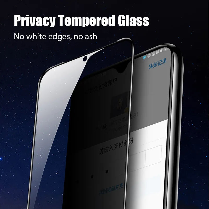 Anti-spy minimalist screen protector for Xiaomi Poco and Redmi Note mobile phones.