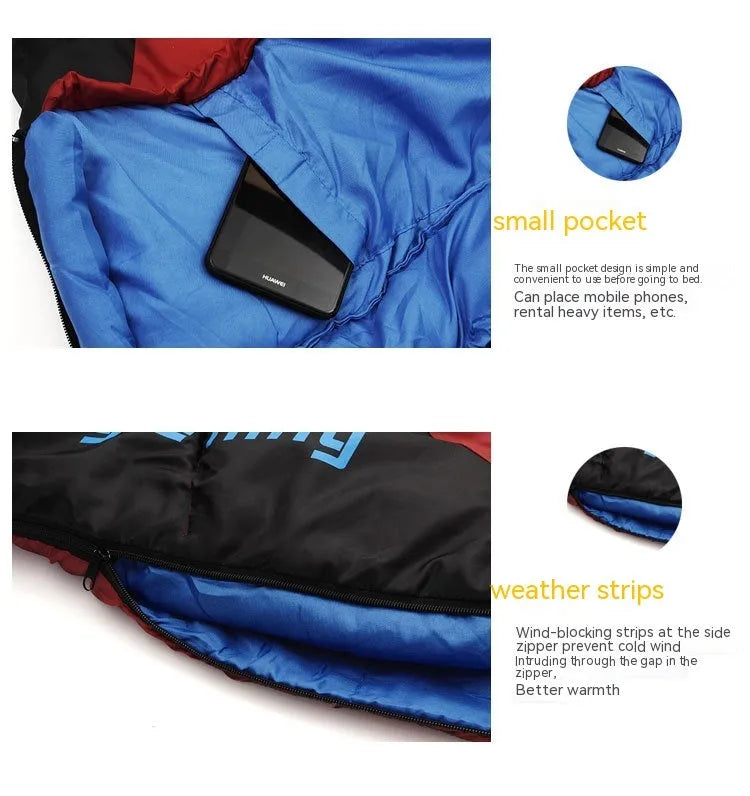 Mummy-style outdoor sleeping bag with compression storage bag in Army Green colour