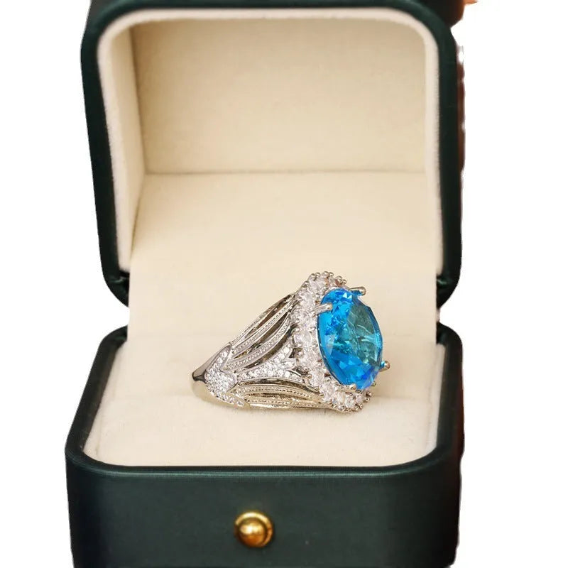 Italian Court retro hollow ring in brass white steel finish women's size No.7