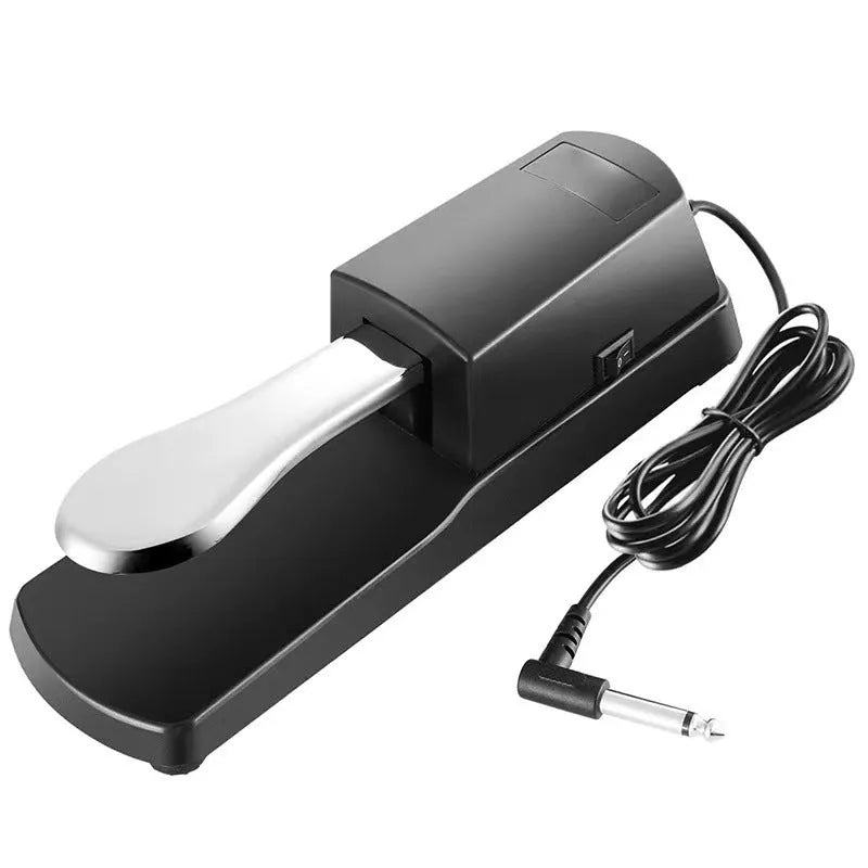 MIDI keyboard sustain pedal with single pedal design for electronic pianos