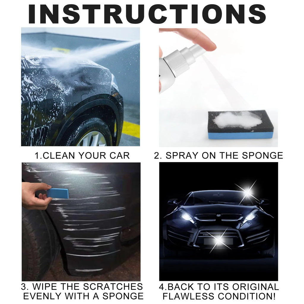 Car scratch repair spray can for automotive paint surface scratch removal with sealing glaze coating