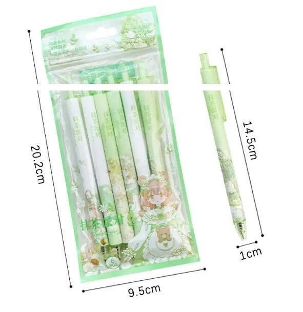 Neutral pen 0.5mm fine point stainless steel nib plastic case Matcha party colour
