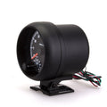 Black automotive tachometer with blue-lit pointer display measuring 95mm