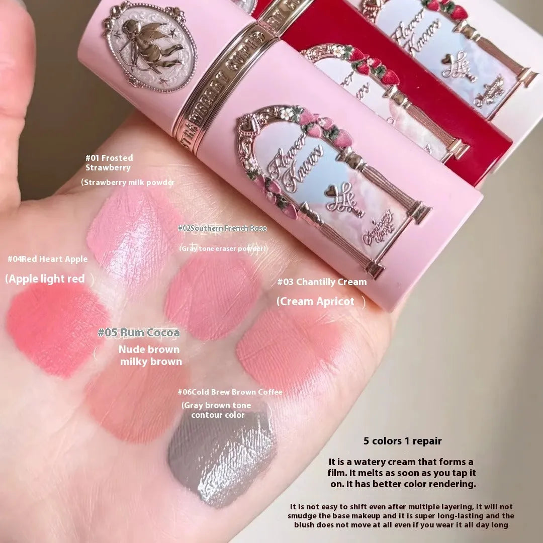Cupid series liquid blush in six shades for natural cheek colour