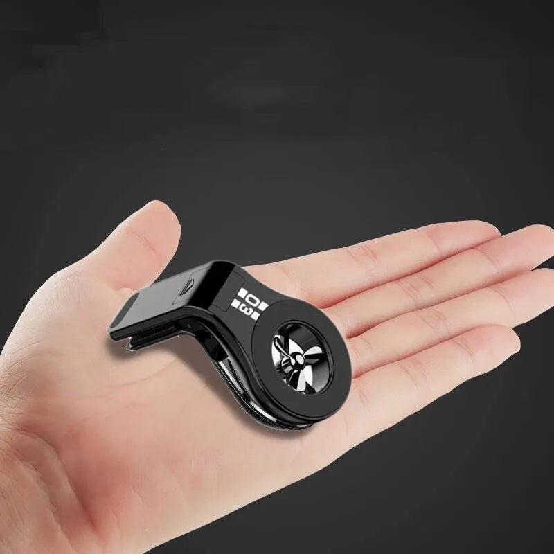 Magnetic car phone holder with fragrance slices attached to car air vent