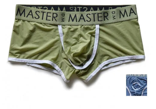 Men's low waist quick-drying ice silk shorts in solid colour, lightweight and breathable for casual wear