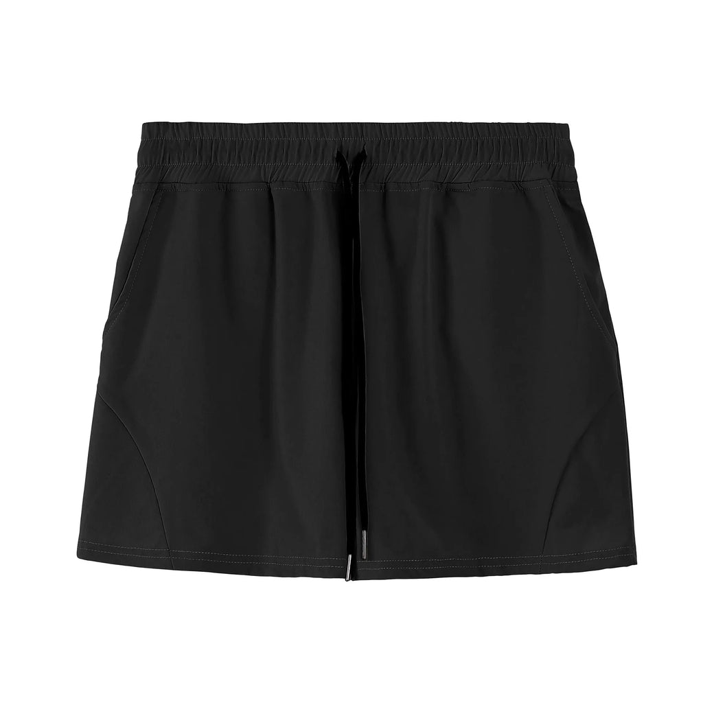 Men's thin polyester basketball shorts with elastic waistband in grey black apricot green colours