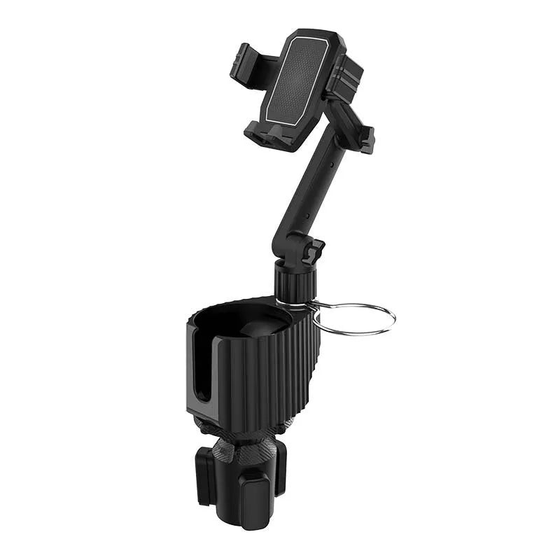Green and grey car drink rack holder for bottles, cups and mobile phones