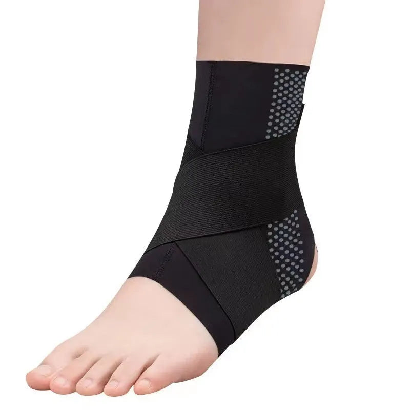 Lycra ankle support brace showing compression design for sports protection and rehabilitation