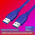 USB 3.0 public-to-public data cable with nickel-plated connectors for hard disk boxes
