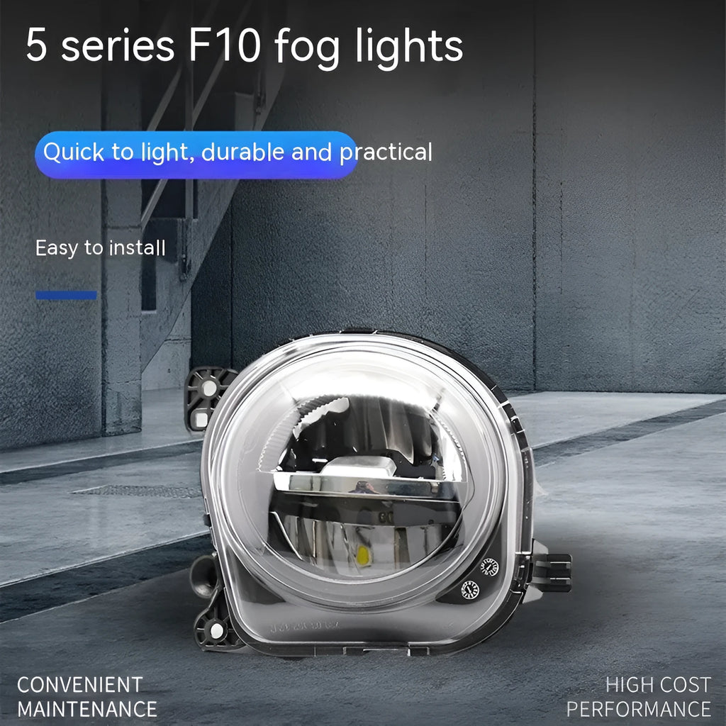 BMW 5 Series F10 front fog lamp with sealed housing and clear lens