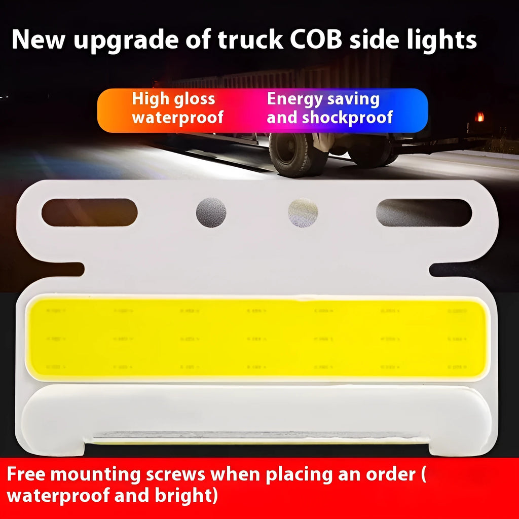Waterproof aluminium alloy LED truck side light in multiple colours for 12V and 24V vehicles.