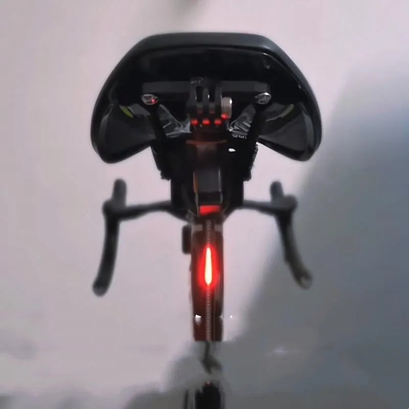 Waterproof USB charging cycle taillight in yellow for night riding safety