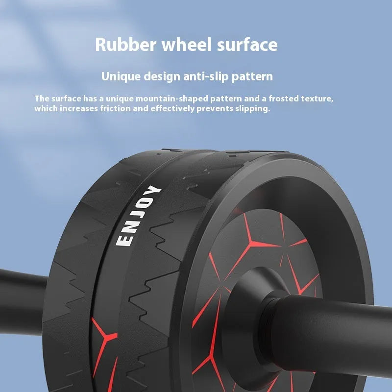 Wheel abdominal muscle roller fitness equipment with handles, available in flame red colour for core exercise