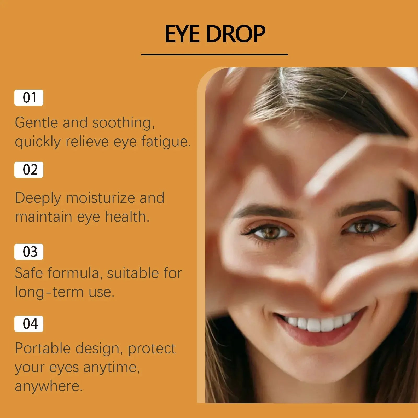 Honey eye drops 15ml bottle with honey and sodium hyaluronate for eye fatigue relief