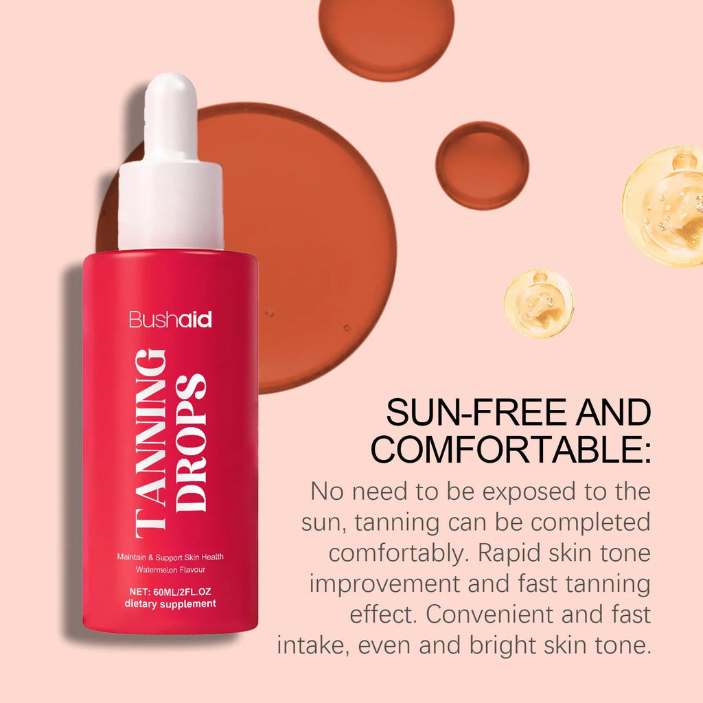 Sun-free Natural Beauty Black Drops Entrance tanning drops 60ml bottle with droplet dispenser