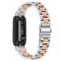 Stainless steel three bead watch strap in multiple colours with 12MM connector for Inspire3 fitness tracker