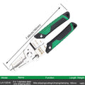 Multifunctional stainless steel wire stripper tool with two-colour handle showing seven stripping ports.