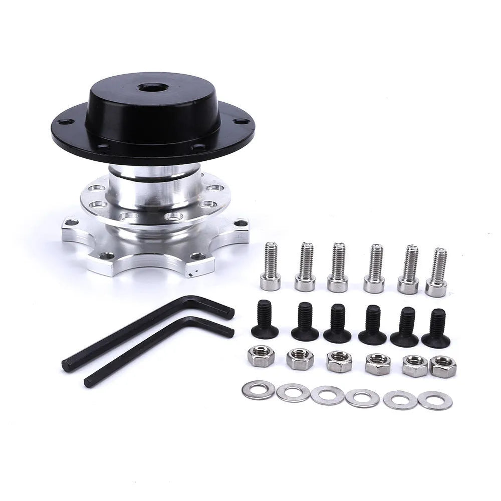 Car modification steering wheel quick release adapter in five colour options: black, red, blue, silver, gold