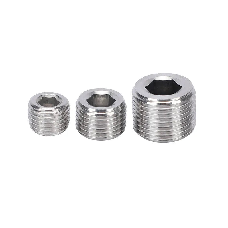 304 stainless steel hexagonal plug for 3/8 pipe bulkhead fitting