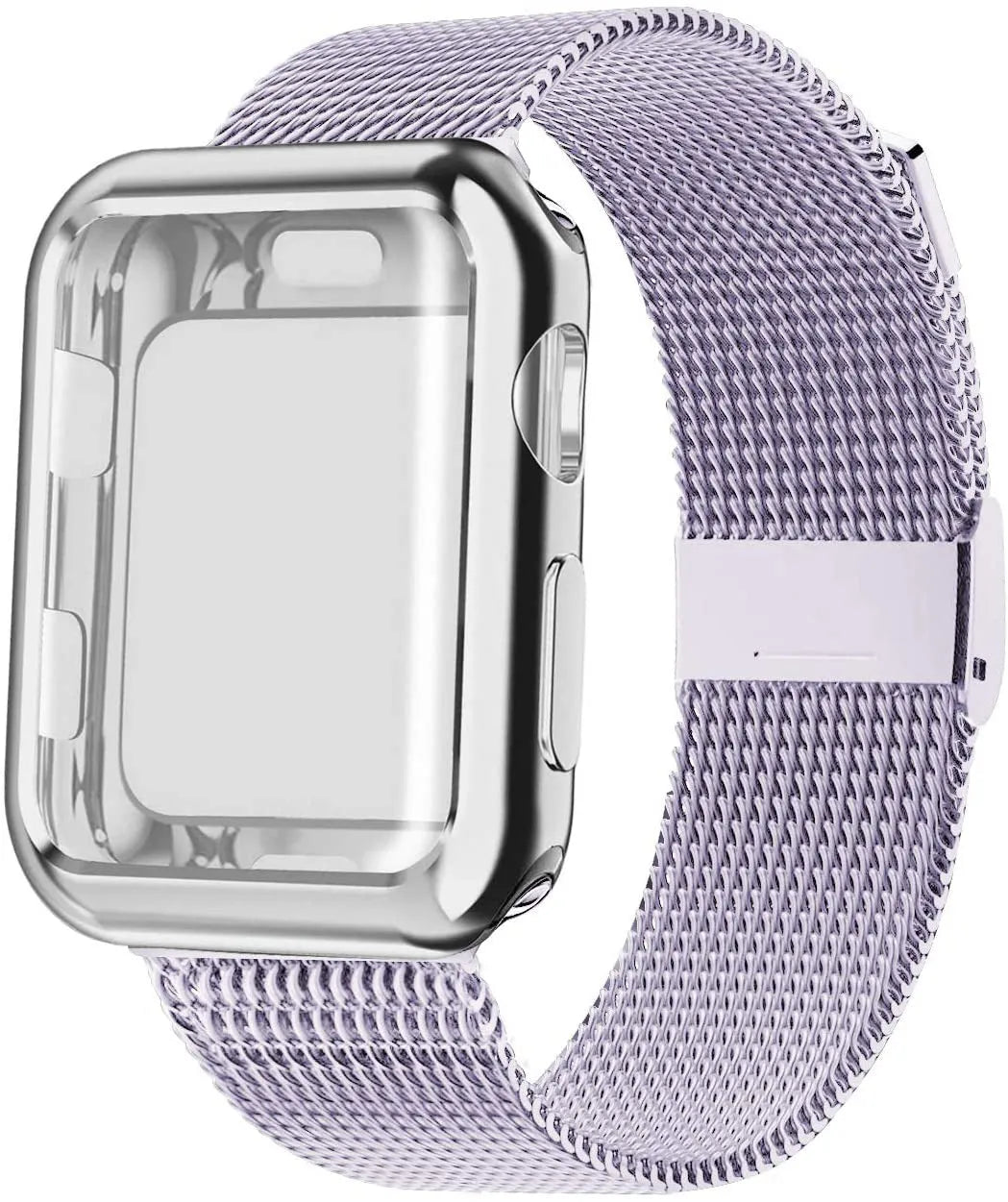 Apple Magnetic Watch Band in Milan metal loop style with magnetic closure, shown in silver colour