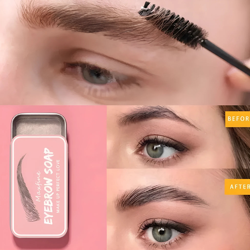 Natural shaping eyebrow cream 10g jar with brush for long-lasting defined brows