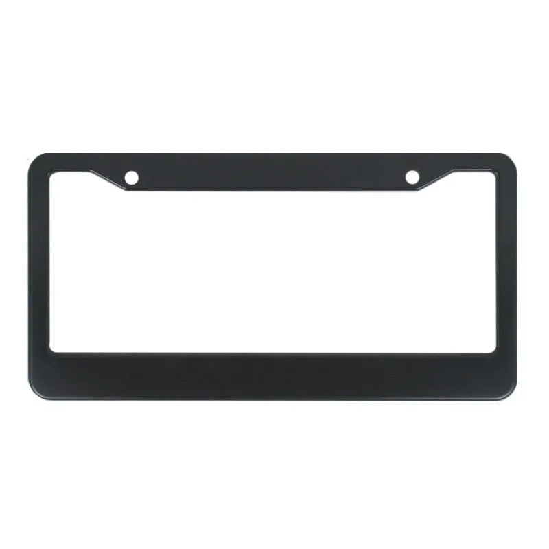 Minimalist aluminium alloy license plate frame in black for American Standard cars