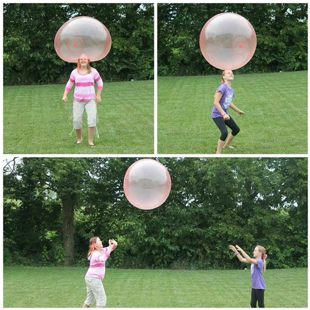 Big inflatable TPR bouncy ball in pink, yellow, green, and blue, sizes up to 120cm