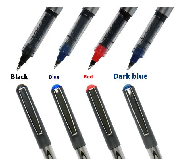 Pack of twelve 0.5mm water-based quick-drying signature pens with plastic shells.