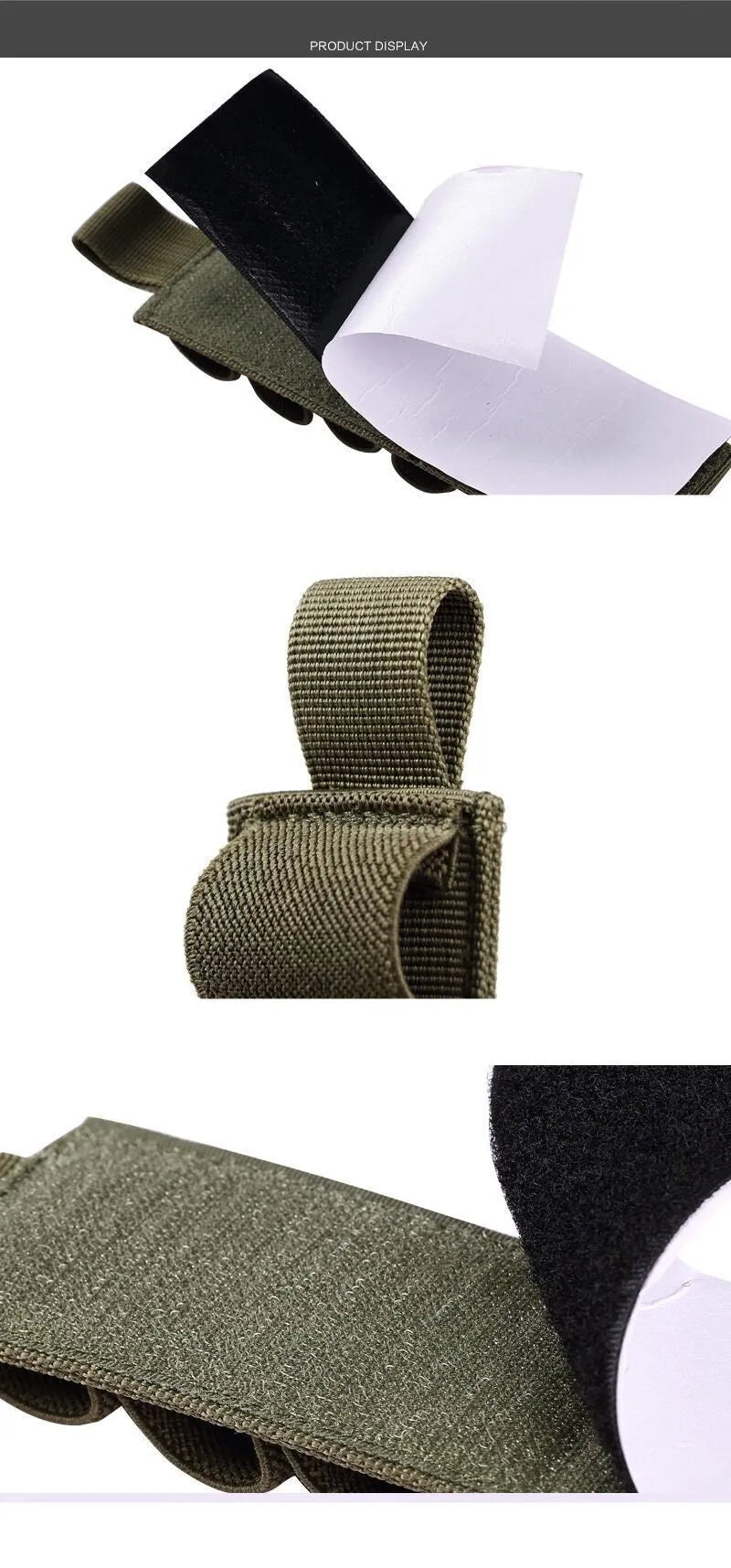 Tactical outdoor 6-hole storage sticker made of 1000D nylon, 5x16.5 cm, in army colour for MOLLE attachment